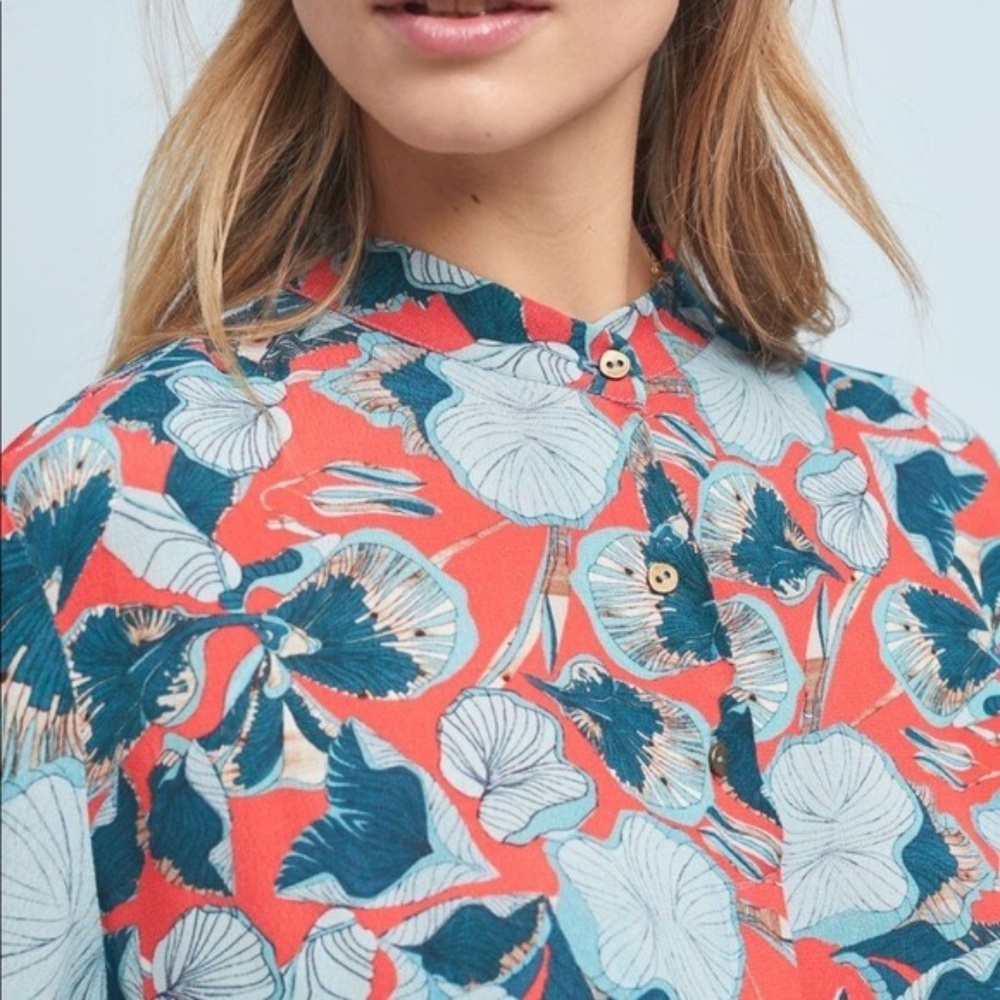 Anthropologie × Blⁿk London “Tirana” Midi Shirt‑Dress, Sz Medium Petite - Picture 12 of 15